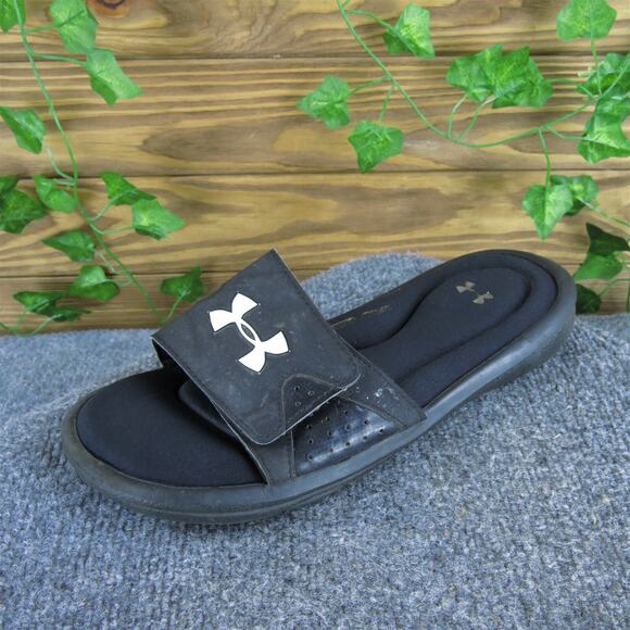 Under Armour Men's Slide Black Synthetic Size 8 Medium Used 2025 - Picture 1 of 7